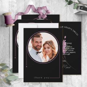 Sweet Floral Arch Wedding Lilac ID998 Dankeskarte