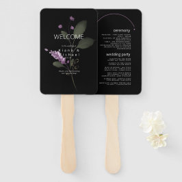 Sweet Floral Arch Wedding Program Lilac ID998 Fächer