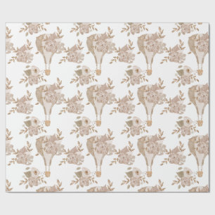 Sweet Floral Hot Air Ballon Geschenkpapier