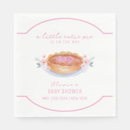 Sweet Floral Pie Raspberry Baby Dusche Serviette