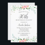 Sweet Floral Sparkle Confetti 30. Geburtstag Party Einladung<br><div class="desc">Hübscher Blumenladen zum Geburtstag im Kleinen Bayleigh Store!</div>