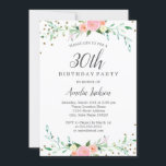 Sweet Floral Sparkle Confetti 30. Geburtstag Party Einladung<br><div class="desc">Hübscher Blumenladen zum Geburtstag im Kleinen Bayleigh Store!</div>