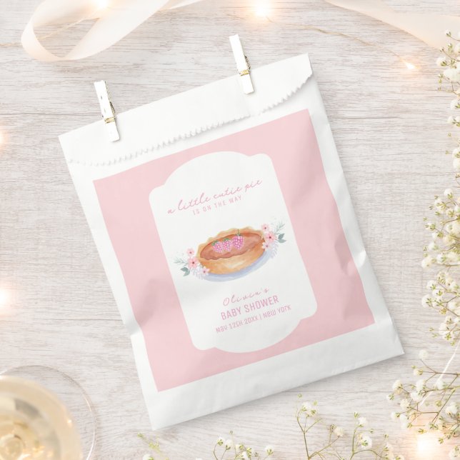 Sweet Floral Süsse Pie Raspberry Baby Dusche Geschenktütchen (Ausgeschnitten)