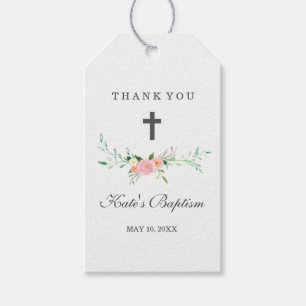 Sweet Floral Vielen Dank Baptismarken Geschenkanhänger