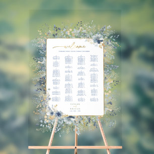 Sweet Floral Wedding Chart ID1045 Acrylschild