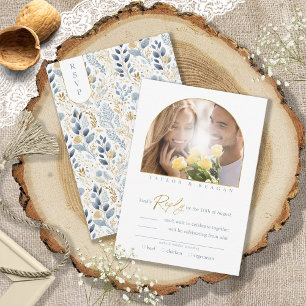 Sweet Floral Wedding Foto ID1045 RSVP Karte