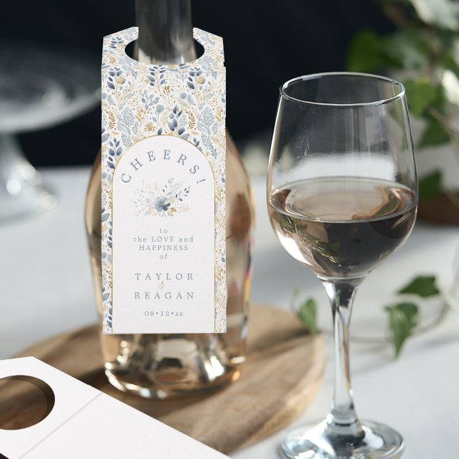 Sweet Floral Wedding Muster Cheers ID1045 Flaschenanhänger (Von Creator hochgeladen)