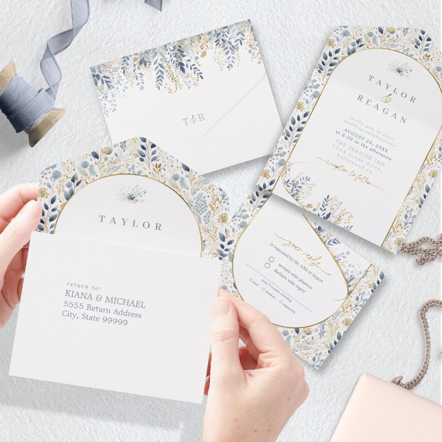 Sweet Floral Wedding Pattern ID1045 All In One Einladung (Von Creator hochgeladen)