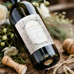 Sweet Floral Wedding Welcome ID1045 Weinetikett