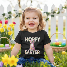 Sweet Flower Bunny Rabbit Easter Holiday Baby T-shirt