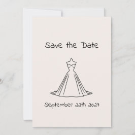 Sweet Foto Hochzeitskleid Silhouette erröten Save The Date