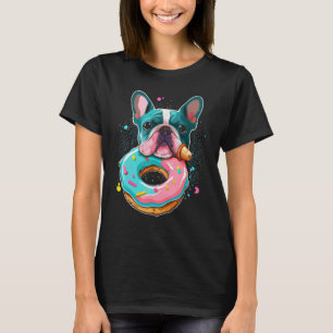 Sweet French Bulldog Liebe Donut T-Shirt für Franz