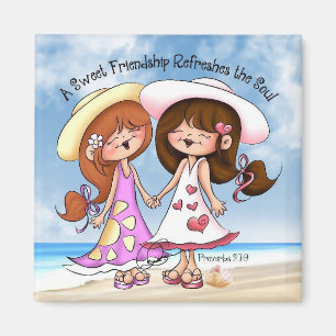 Sweet Friendship Art Magents von Dina Gerner Magnet