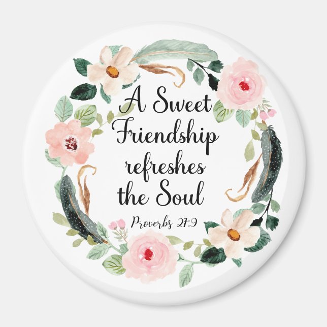 Sweet Friendship erfrischt das Soul Floral Magnet (Vorne)