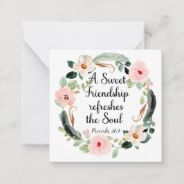 Sweet Friendship erfrischt das Soul Floral Mitteilungskarte