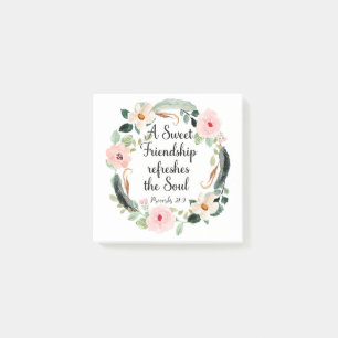 Sweet Friendship erfrischt das Soul Floral Post-it Klebezettel