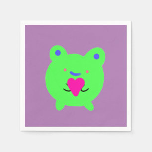 Sweet Frog mit Herz Serviette