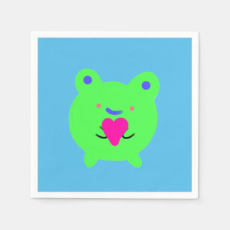 Sweet Frog mit Herz Serviette
