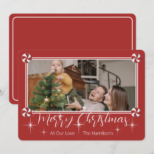 Sweet Frohe Weihnachts-Foto Flat Holiday Card Feiertagskarte