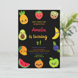 Sweet Fruit Birthday Einladung