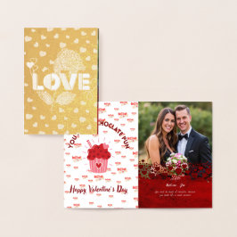 Sweet & Fun Foto Personalisiert Valentinstag Folienkarte