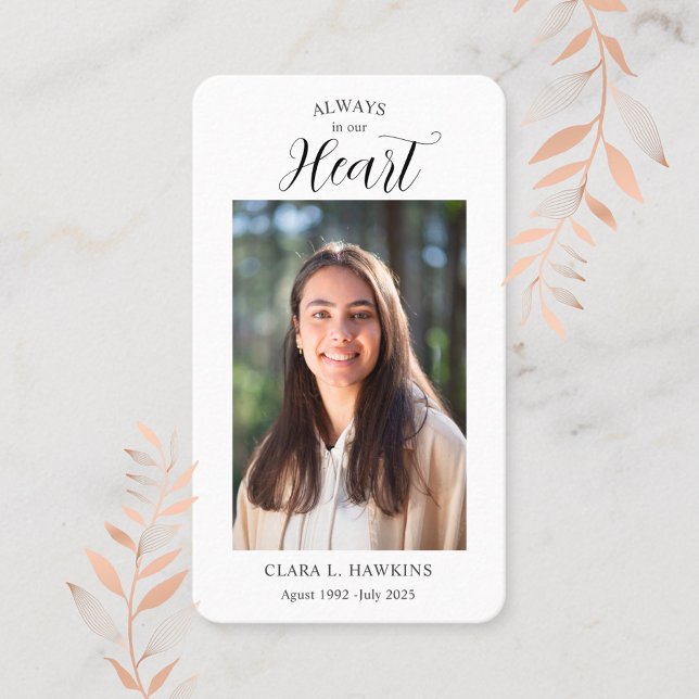 Sweet Funeral Photo Sympathy  Visitenkarte (Von Creator hochgeladen)