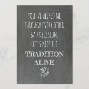 Sweet Funny Bridesmaid / Trauzeugin Vorschlag Einladung