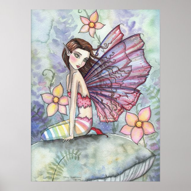 Sweet Garden Blume Fee Plakat drucken (Vorne)