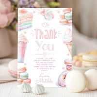 Sweet Geburtstag Pastel Macarons danke Karte