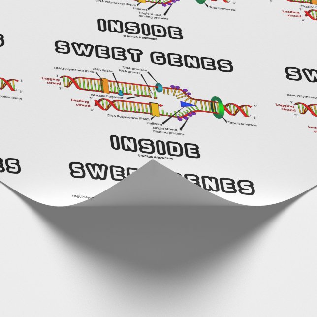 Sweet Genes Inside DNA Replication Spaß Geschenkpapier (Ecke)