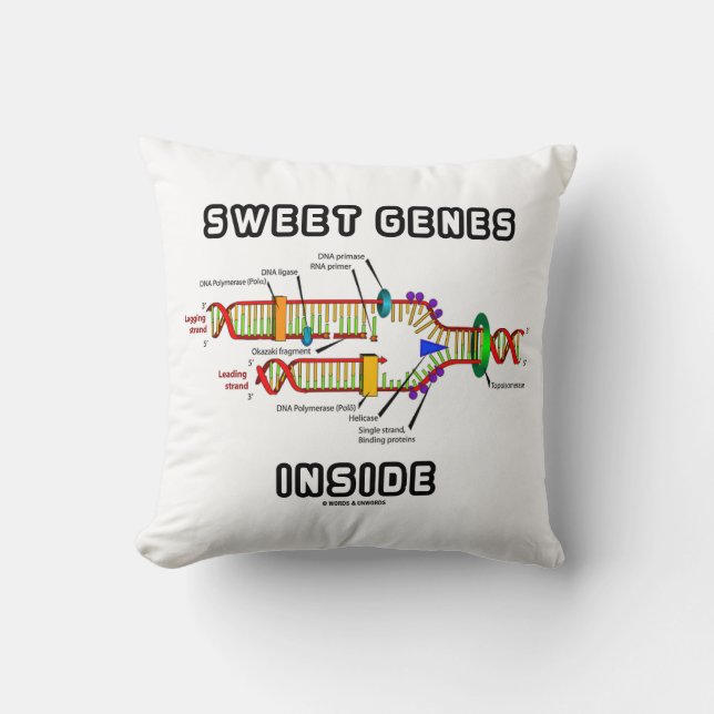 Sweet Genes Inside DNA Replication Spaß Kissen (Vorderseite)