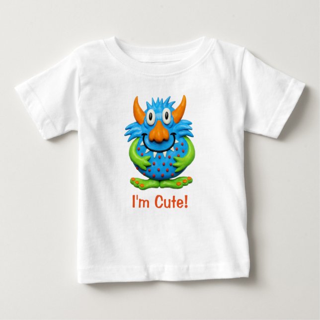 Sweet Gepunktet Monster Niedliches Baby Halloween Baby T-shirt (Vorderseite)
