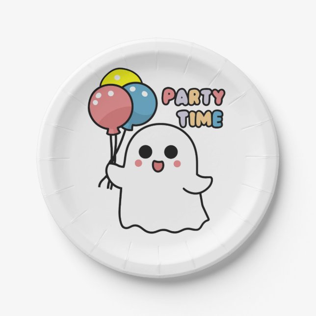 Sweet Ghost Bereit für das Party Pappteller (Vorderseite)