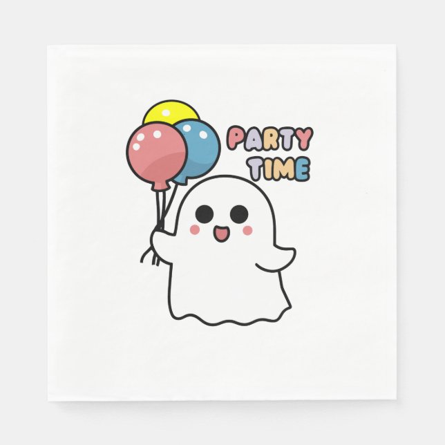 Sweet Ghost Bereit für das Party Serviette (Vorderseite)