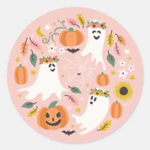 Sweet Ghosties Runder Aufkleber