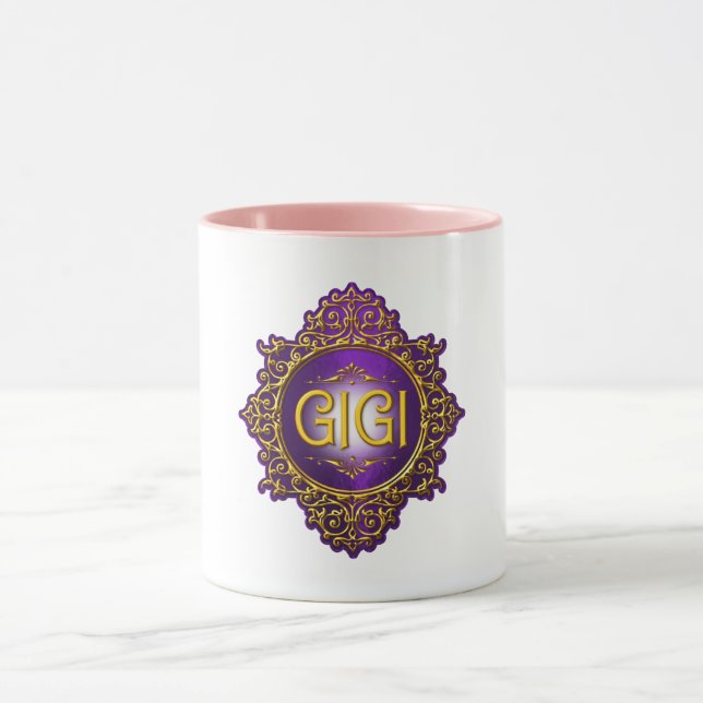 Sweet GIGI Royal Lila & Gold Tasse (Zentrum)