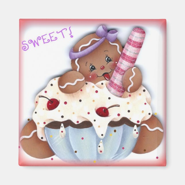 Sweet Gingerbread Dessert Magnet (Vorne)