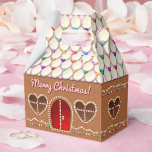 Sweet Gingerbread House mit Herz-förmigen Fenstern Geschenkschachtel