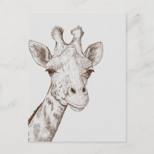 Sweet Giraffe Face Postkarte