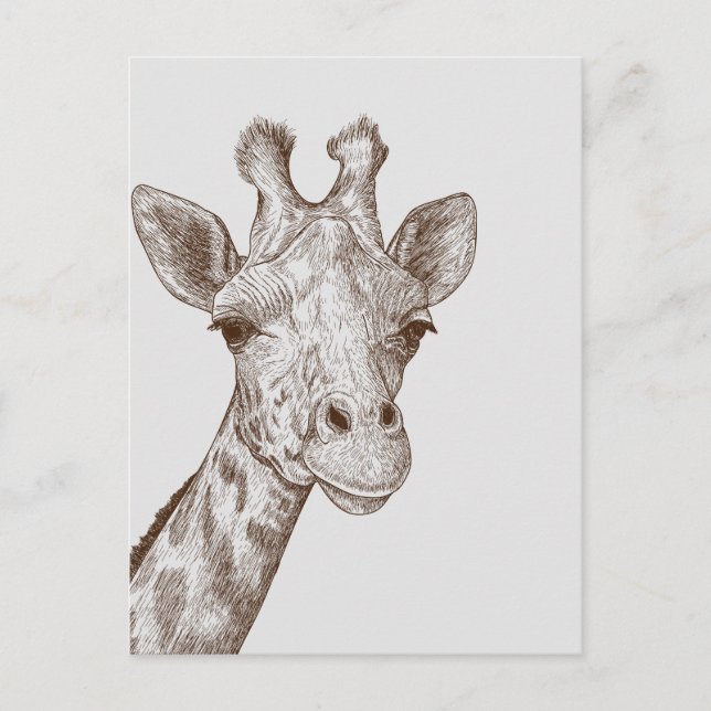 Sweet Giraffe Face Postkarte (Vorderseite)