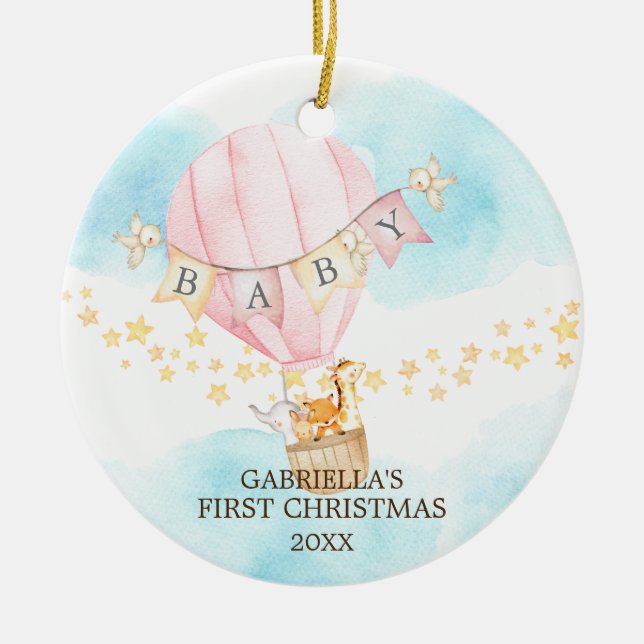 Sweet Girl Baby's First Christmas Ornament (Vorne)