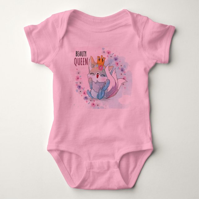 Sweet Girl Cartoon Baby Bodysuit Baby Strampler (Vorderseite)