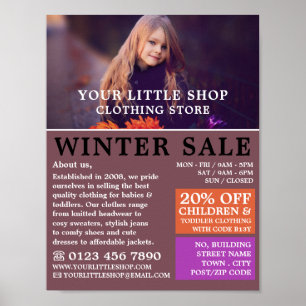 Sweet Girl, Children's Clothing Store Werbung Poster