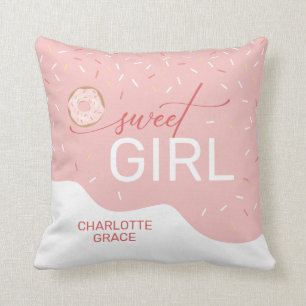 Sweet Girl Pink Zuckerguss Spinkles Girl's Kissen