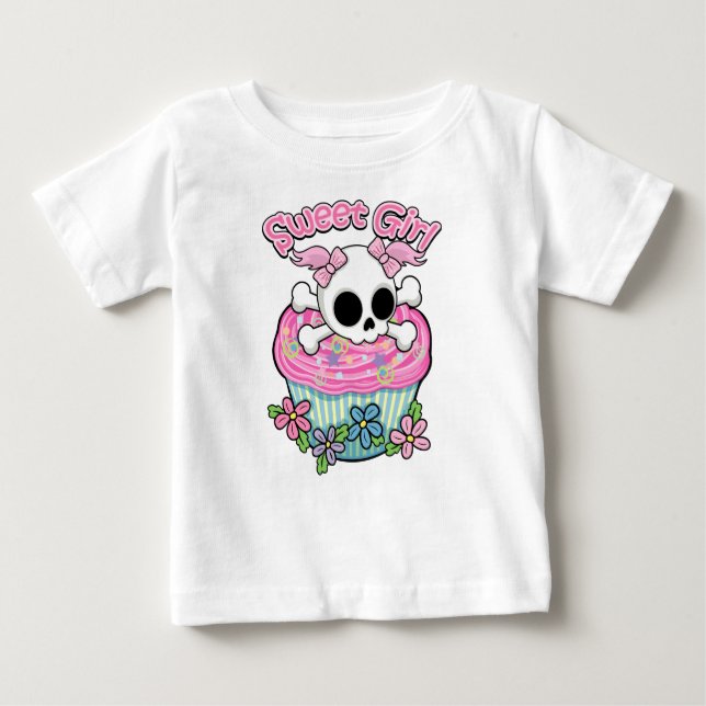 Sweet Girl Skull Baby T-shirt (Vorderseite)