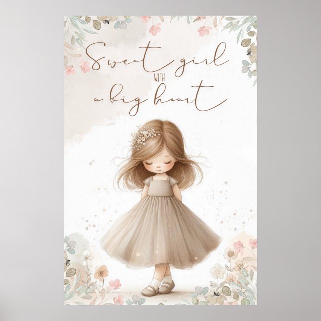 sweet girl with a big heart poster (Vorne)