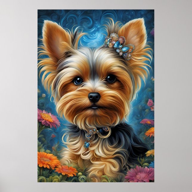 Sweet Girl Yorkie Poster (Vorne)
