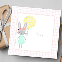 Sweet Girl's Bunny Gift Enclosure Card Begleitkarte