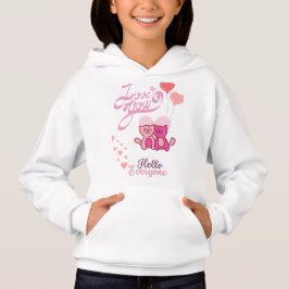 SWEET Girls' Hoodie MIT CATS-LIEBE