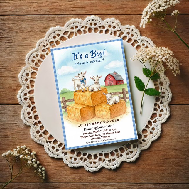 Sweet Goats Baby Shower Invitation Einladung (Von Creator hochgeladen)